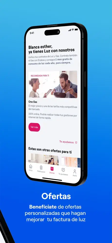 Screenshot of the Endesa Clientes app showing bills and contract screens.