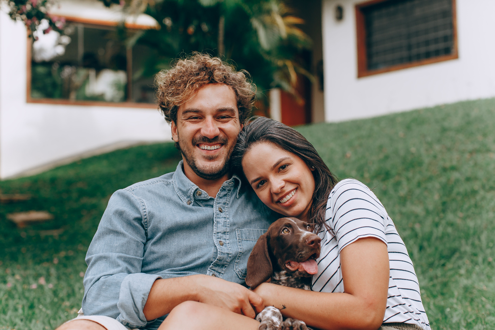 A couple relaxing at home in Spain